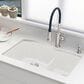 Blanco Diamond 32" 1-3/4 Double Bowl Kitchen Sink with Low Divide in White, , large