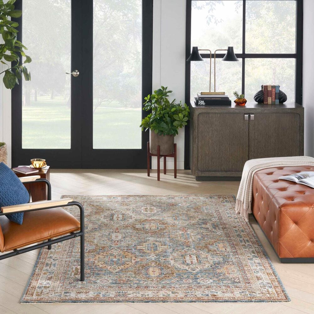 Nourison Sahar SHR01 7&#39;10&quot; x 10&#39;4&quot; Blue Area Rug, , large