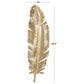 Maple and Jade 47" x 14" x 3" Polystone Bird Large Feather Wall Decor in Gold, , large