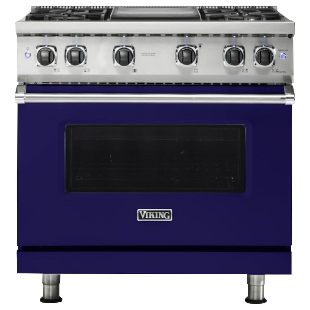 Viking Range 36" Natural Gas Range with 6 Burners in Cobalt Blue, , large