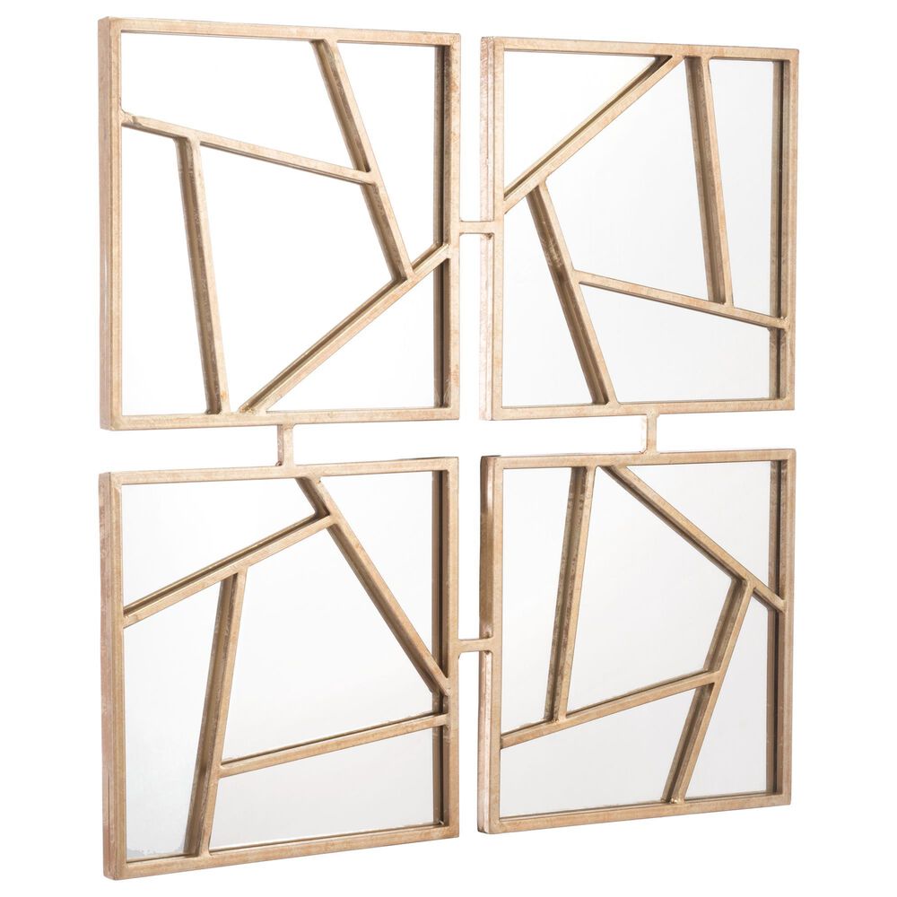 Zuo Modern Four Faces Mirror in Gold, , large