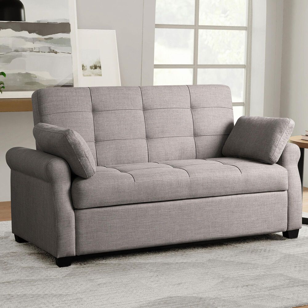 Lifestyle Solutions Hampton Queen Convertible Sofa in Steel, , large