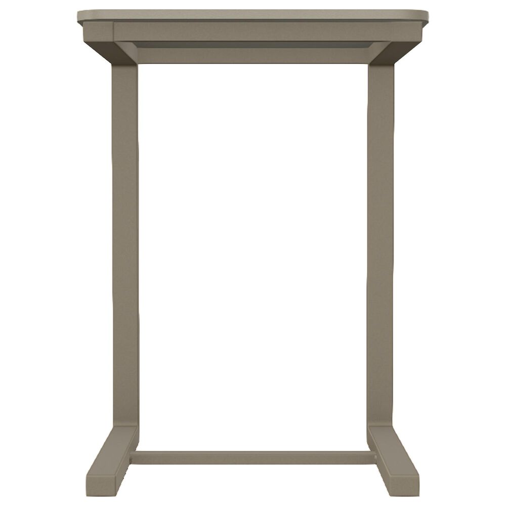Telescope Casual Furniture Outdoor Square Side C Table with Marine Grade Polymer Top in Storm, , large