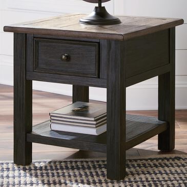 Ashley Tyler Creek Rectangular End Table in Grayish Brown/Black, , large