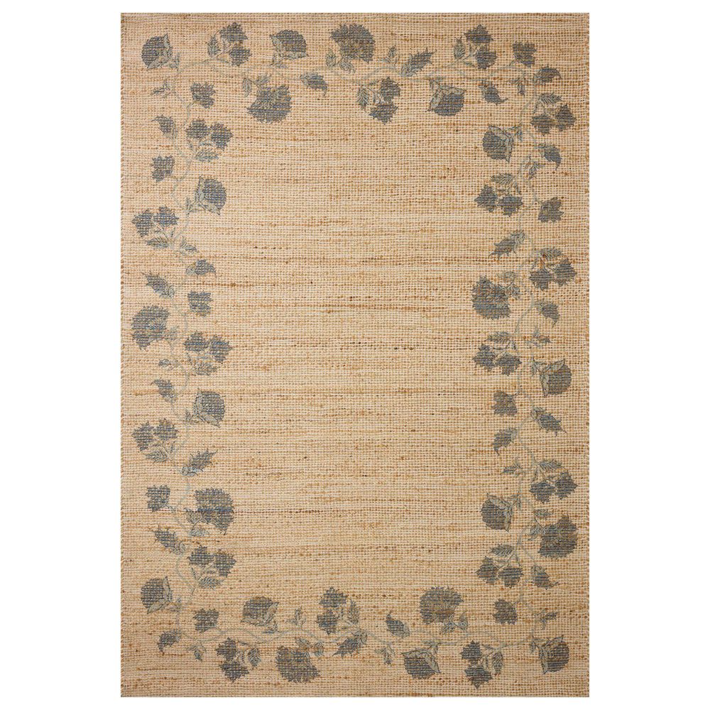 Chris Loves Julia x Loloi Rue Natural and Denim 3"6" x 5"6" Area Rug, , large