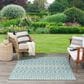 Nourison Positano Southwestern Aqua 5" x 7" Indoor/Outdoor Area Rug, , large