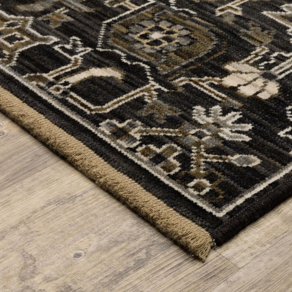 Oriental Weavers Acacia Black and Tan 2'6" x 10' Runner, , large