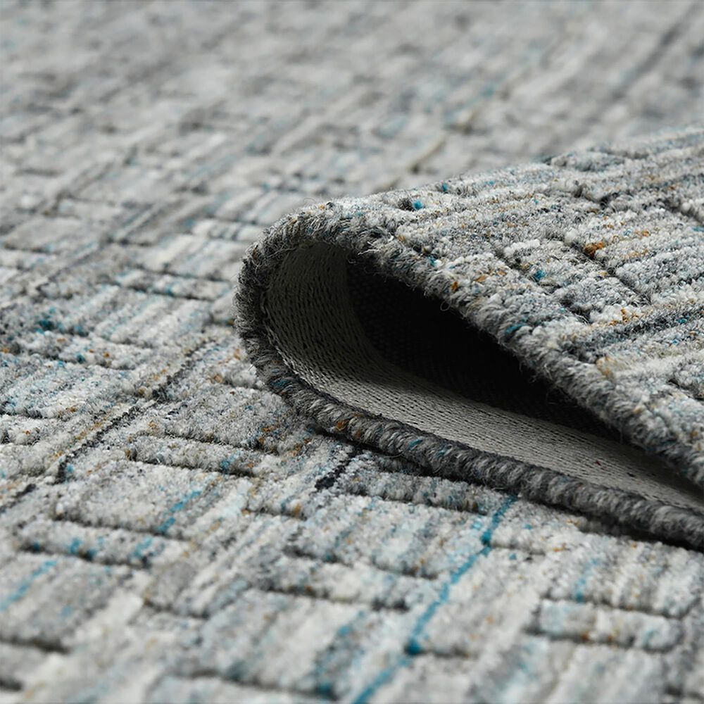 Amer Rugs Houston 7&#39;9&quot; x 9&#39;9&quot; Turq Gray Area Rug, , large