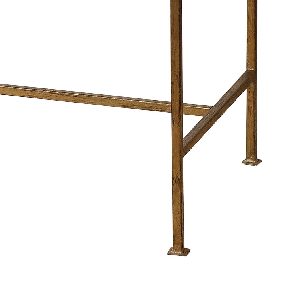 Uttermost Genell Side Table in Antique Gold Leaf Nebraska Furniture Mart