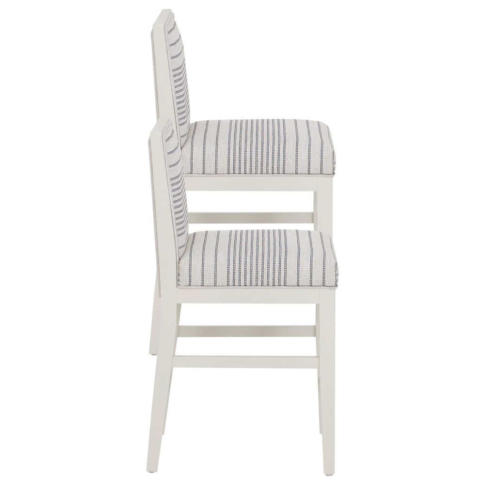 Linon Home Decor Regina Counter Stool with Light Grey Cushion in White (Set of 2), , large