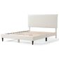 Furniture of America Gail Queen Upholstered Platform Bed with Pillow Headboard in White, , large