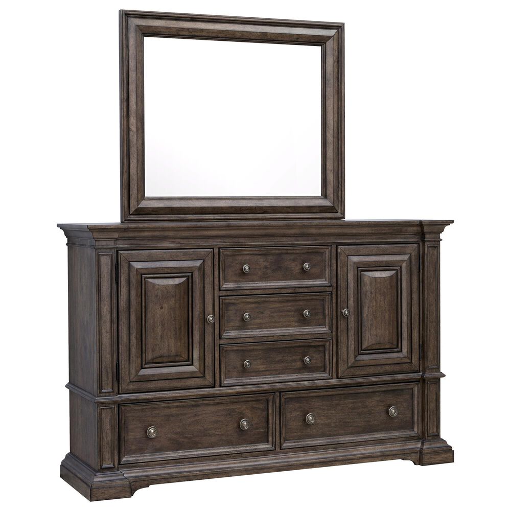 Pulaski Furniture Corp Woodbury 5-Piece King Bedroom Set in Brown, , large