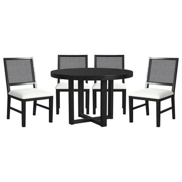 Mayberry Hill Bahama Breeze 5-Piece Round Dining Set in Black, , large