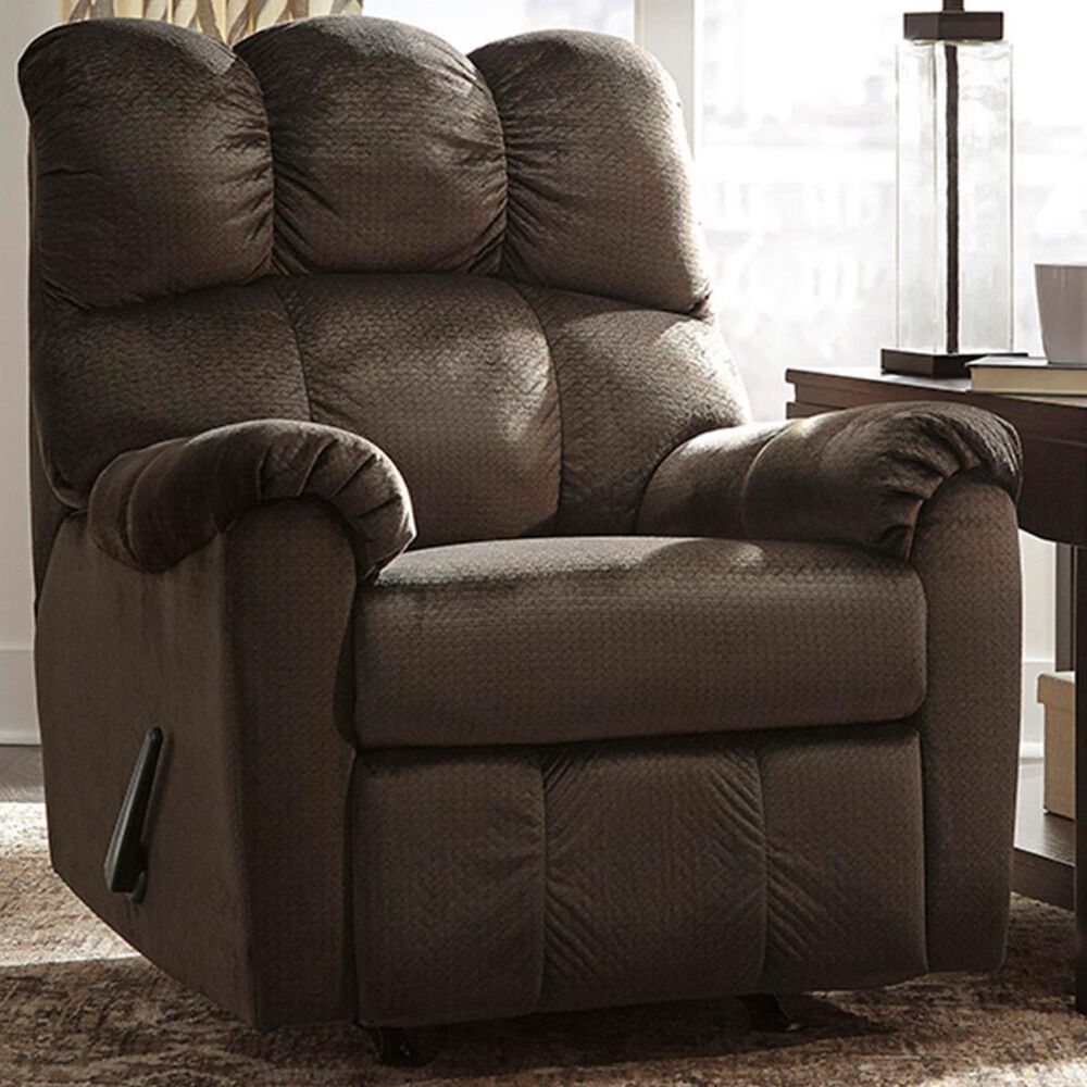 Signature Design by Ashley Foxfield Manual Rocker Recliner in Chocolate, , large