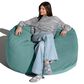 Jaxx Saxx 4" Large Round Bean Bag Chair in Turquoise, , large