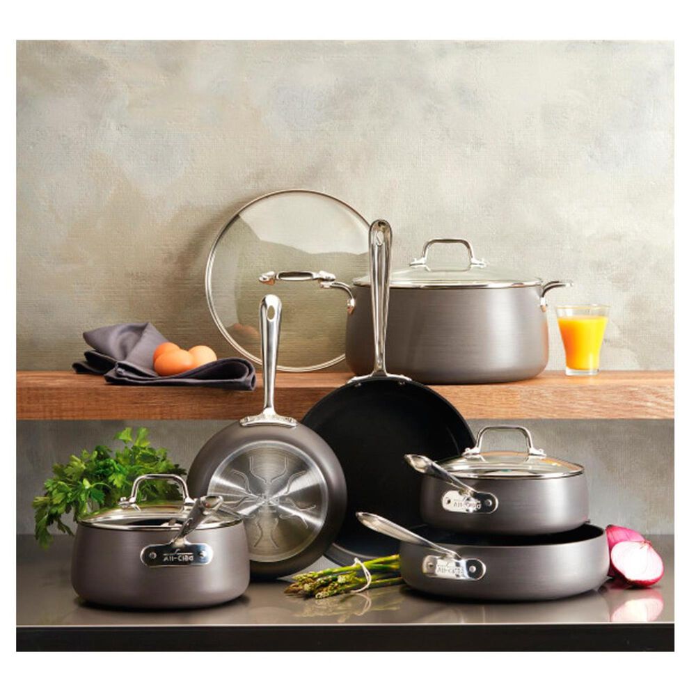 All-Clad 10-Piece Nonstick Set in Medium Gray, , large