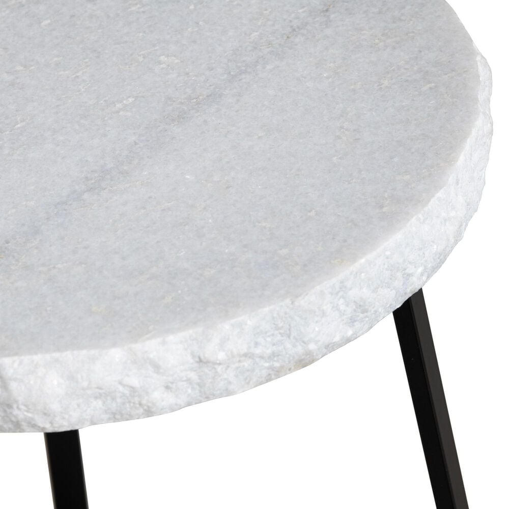 Slatehouse Zara Accent Table in Black and White, , large