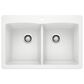 Blanco Diamond 33" Equal Double Dual Mount Kitchen Sink in White, , large