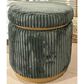 Linden Boulevard Sunny Ottoman in Green, , large