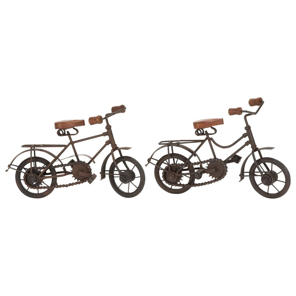 Maple and Jade Bicycle Sculptures in Black and Dark Brown (Set of 2), , large