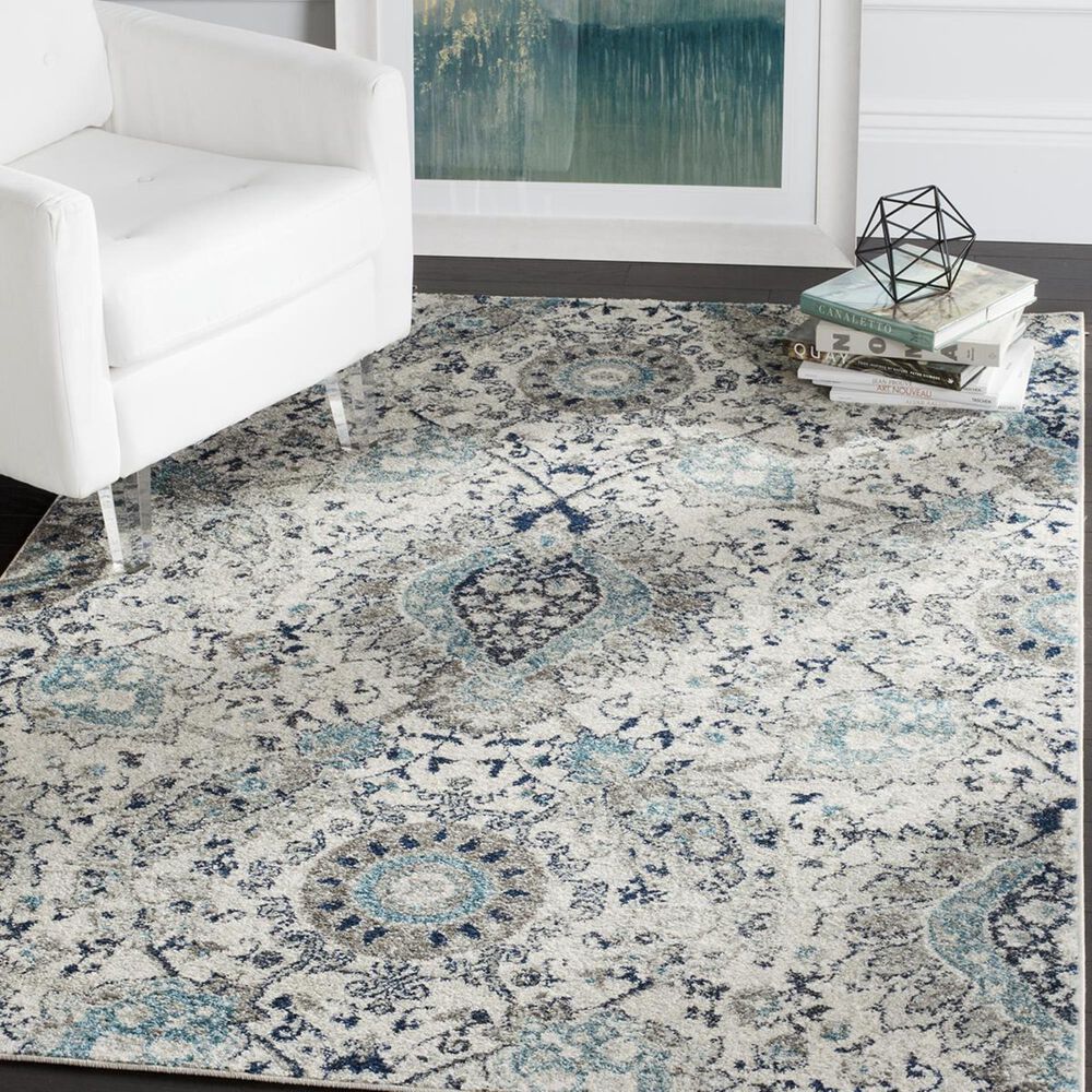 Safavieh Madison MAD600C-4 4" x 6" Cream/Light Grey Area Rug, , large