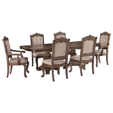 Signature Design by Ashley Charmond 7-Piece Dining Set in Dark Brown, , large