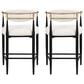 Morden Fort 26" Counter Stool with White Cushion in Black and Gold (Set of 2), , large