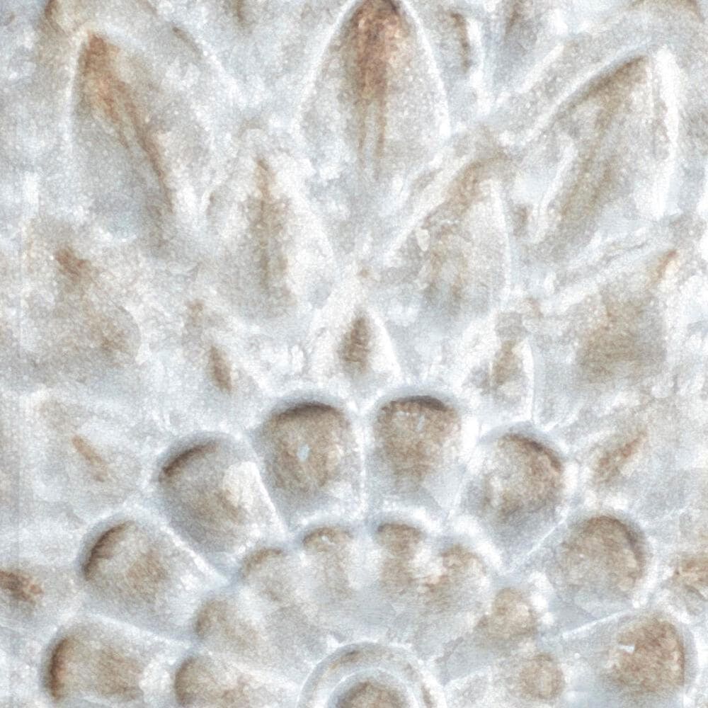 Maple and Jade 36&quot; x 36&quot; Square Embossed Floral Home Wall Decor in Weathered Gray and Dark Silver, , large