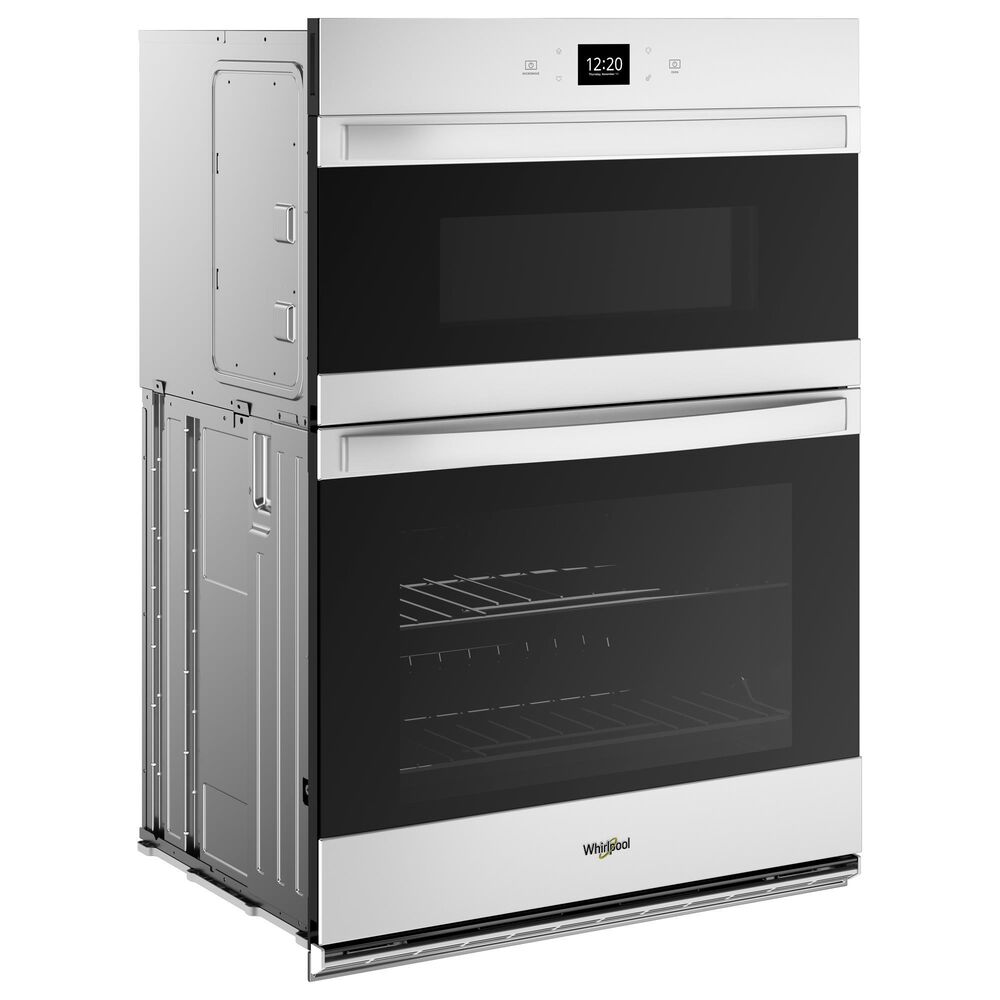 Whirlpool 27&quot; Self-Cleaning Convection Air Fry Convection Smart Microwave Wall Oven Combo in White, , large