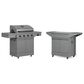Tytus Anaheim and Emberwood 4-Burner Gas Grill and Grill Prep Cart in Gunmetal Gray, , large
