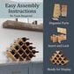 HOMLUX Modern Lattice 13-Bottle Bamboo Countertop Wine Rack in Natural, , large