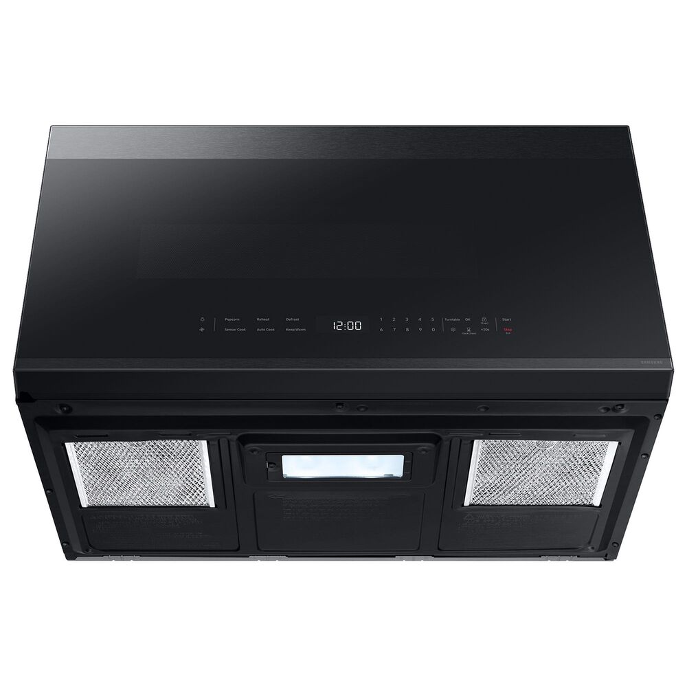 Samsung Bespoke Bespoke 2.1 Cu. Ft. Smart Over-The-Range Microwave with Glass-Touch Controls and LCD Display in Matte Black Steel, , large