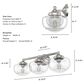 Hunter Saddle Creek 3-Light Vanity with Clear Seeded Shade in Brushed Nickel, , large