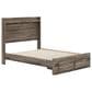 Ashley Elbrim Full Bed with Footboard Storage in Weathered Brown, , large