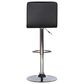 Parkerville Furniture Line Quilted Back Adjustable Swivel Bar Stool in Chrome and Black, , large