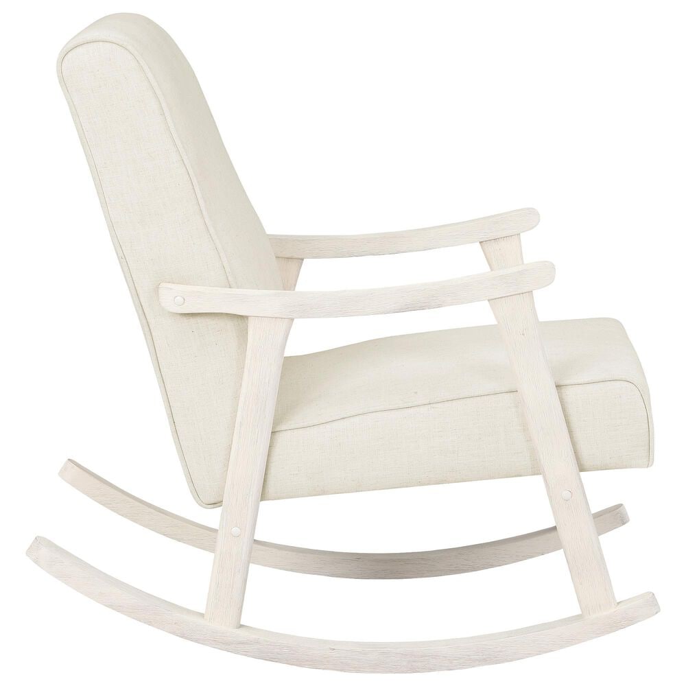 OSP Home Gainborough Rocker with Antique White Frame in Linen, , large