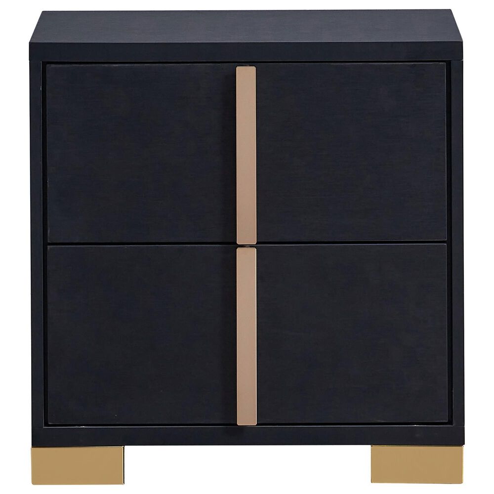 Pacific Landing Marceline 2-Drawer Nightstand in Black, , large