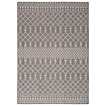 Nourison Positano Southwestern Charcoal 5" x 7" Indoor/Outdoor Area Rug, , large