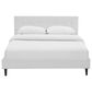 Modway Linnea Faux Leather Queen Platform Bed in White, , large