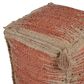 Steve Silver Jafar Pouf in Khaki and Orange, , large