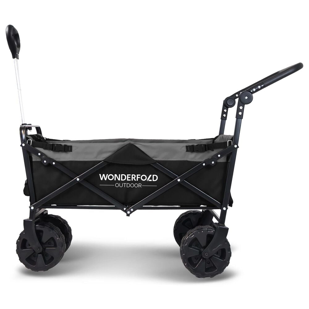 Wonderfold Utility Push and Pull Folding Wagon in Black and Gray, , large