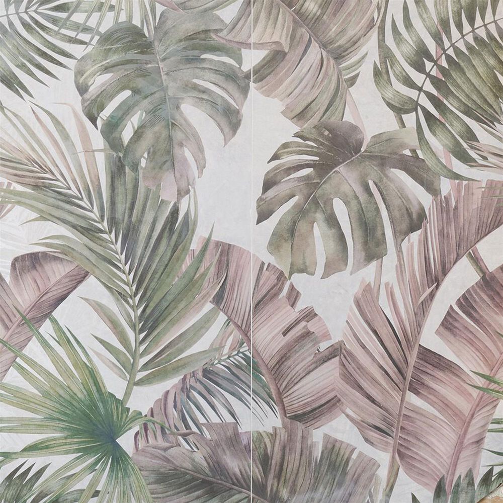 Soho Studio Artscape Fancy Wall Pink and Green 24" x 48" Porcelain Tile, , large