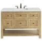 James Martin Vanities Breckenridge 48" Single Bathroom Vanity in Light Natural Oak with 3 cm Ethereal Noctis Quartz Top and Rectangular Sink, , large