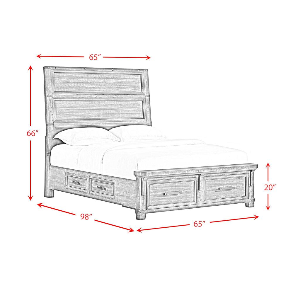 Mayberry Hill Colorado Queen Storage Bed in Charcoal Gray, , large
