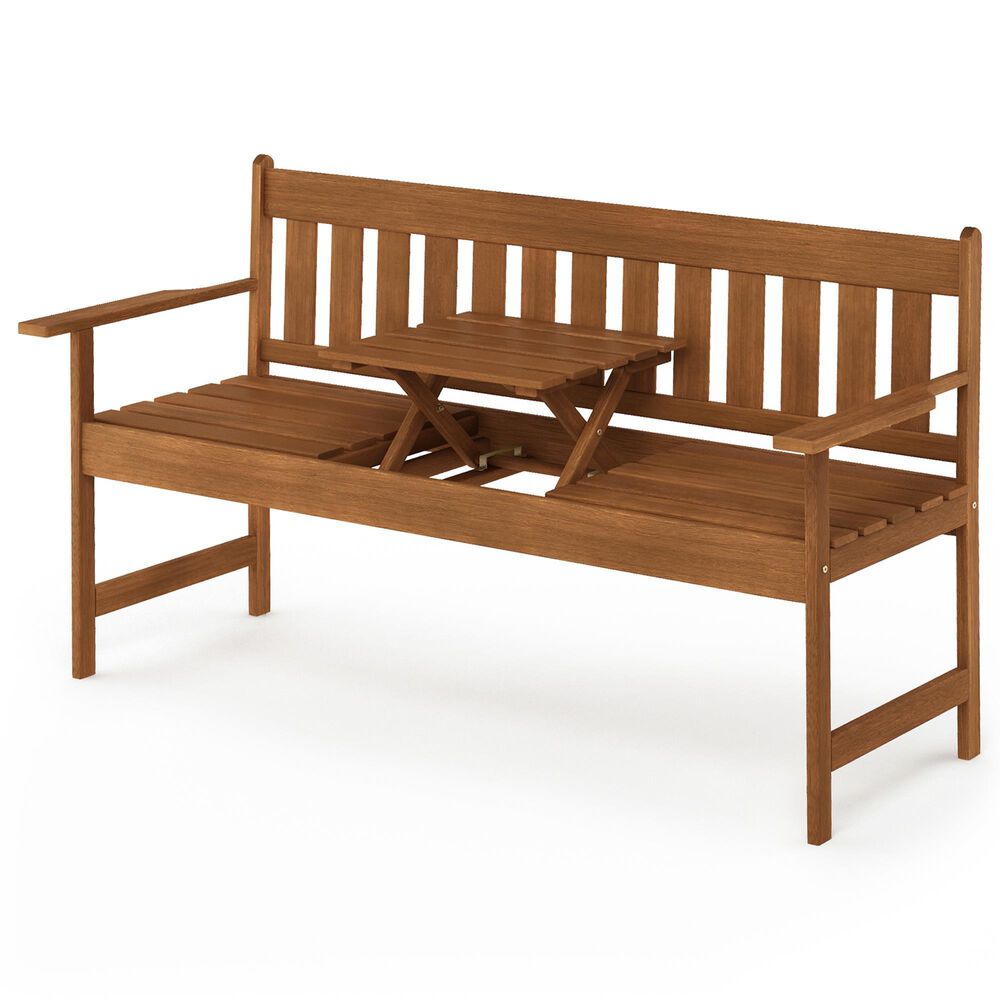 Noviland Patio Occasional Bench in Teak Oil, , large