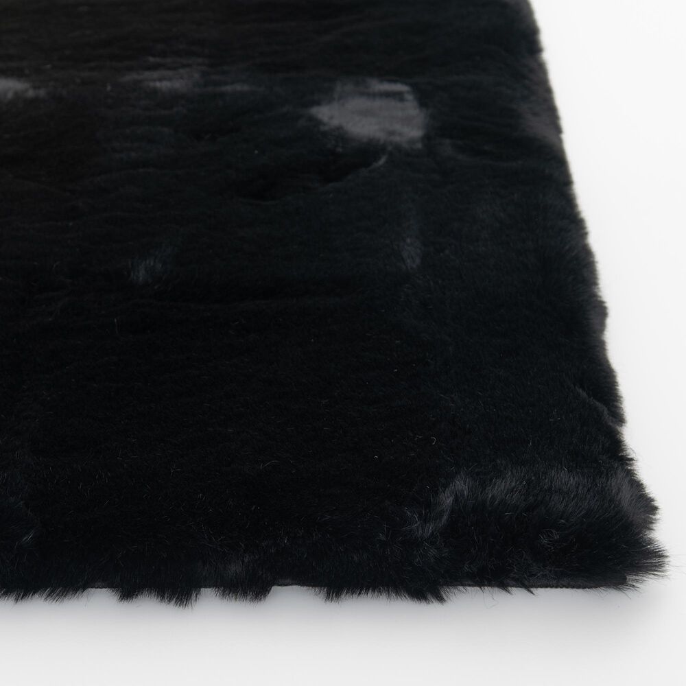 Central Oriental Ultimate Angora Black 7'6" x 9'6" Area Rug, , large