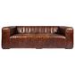 Moe"s Home Collection Castle Leather Stationary Sofa in Cappuccino Brown, , large