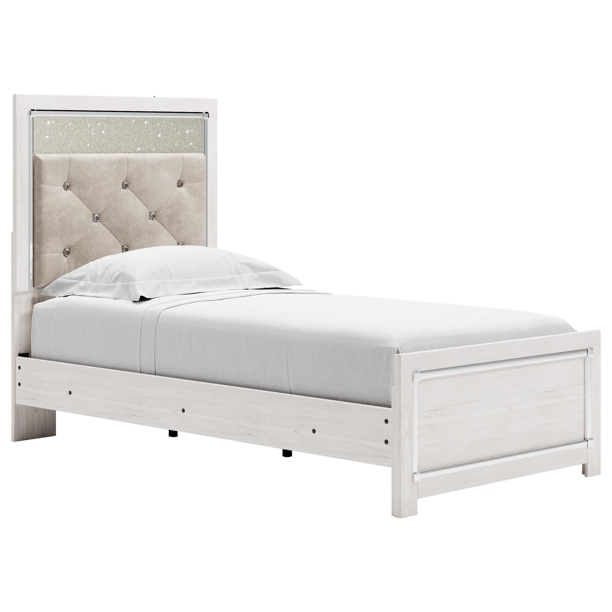 Ashley furniture white twin bed sale