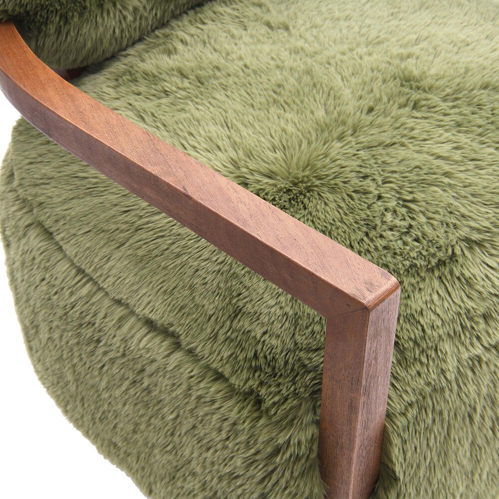Furniture of America Lumir Long-Haired Accent Chair in Green, , large