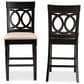 Baxton Studio Verina Counter Stool in Espresso Brown (Set of 2), , large